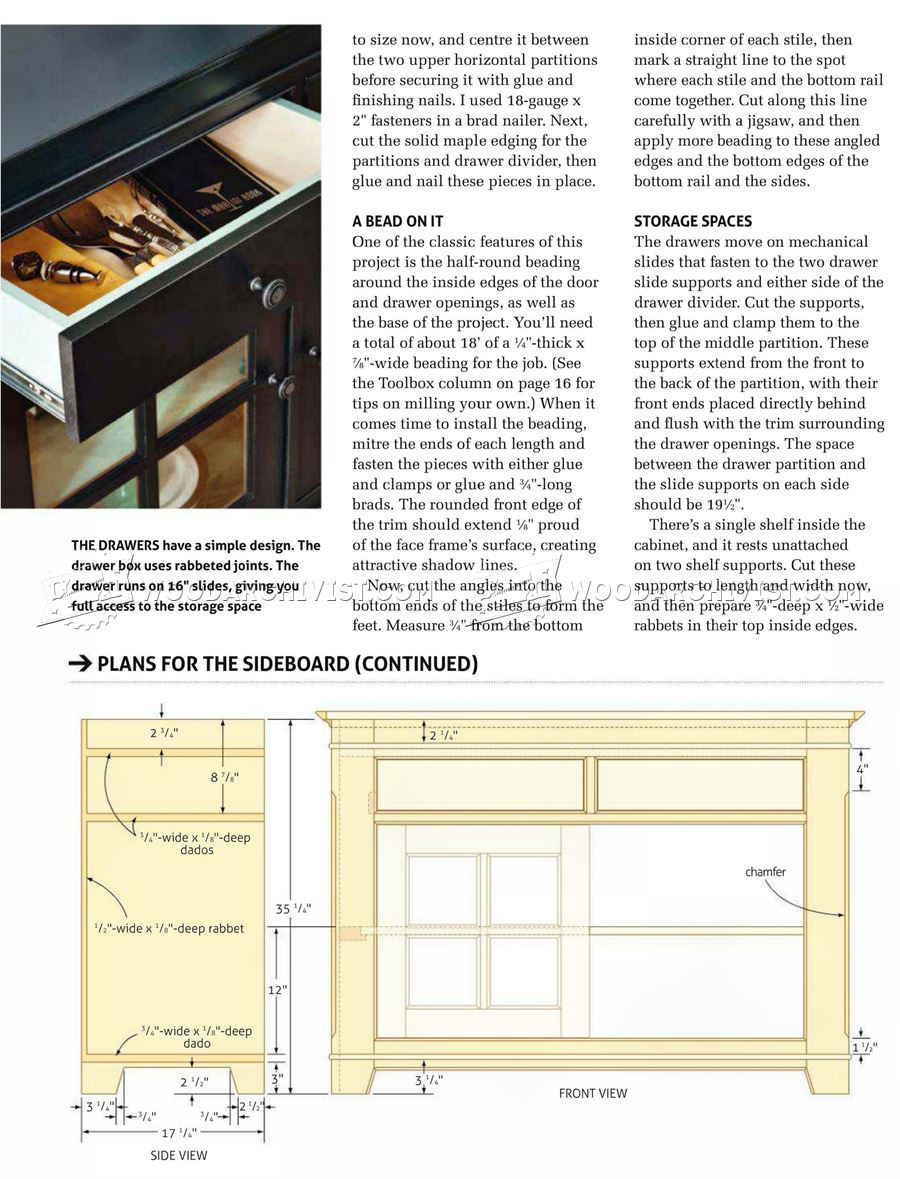 Glazed Sideboard Plans