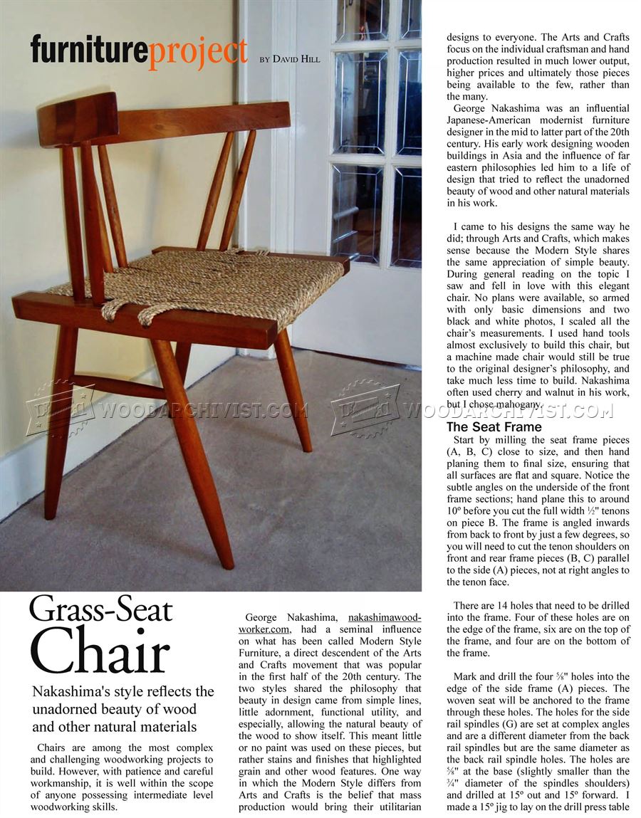 Grass Seat Chair Plans