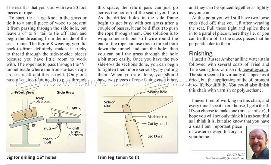 Grass Seat Chair Plans