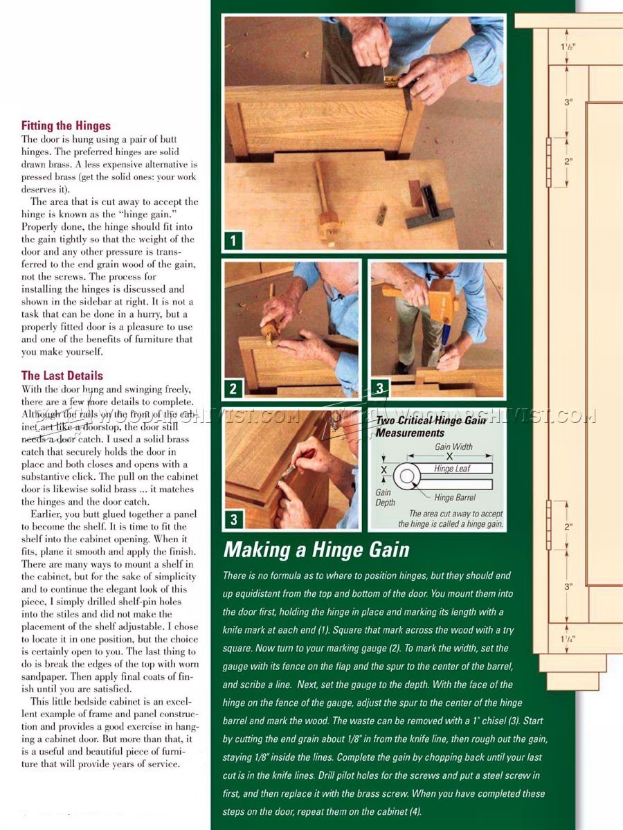 Bedside Cabinet Plans