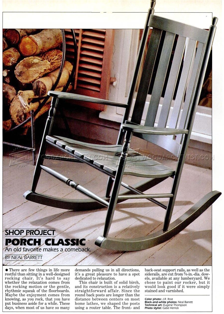 Classic Rocking Chair Plans