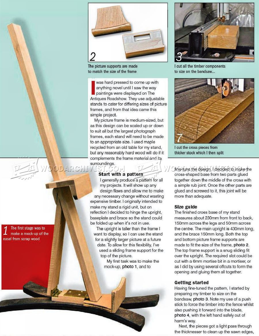 Picture Stand Plans