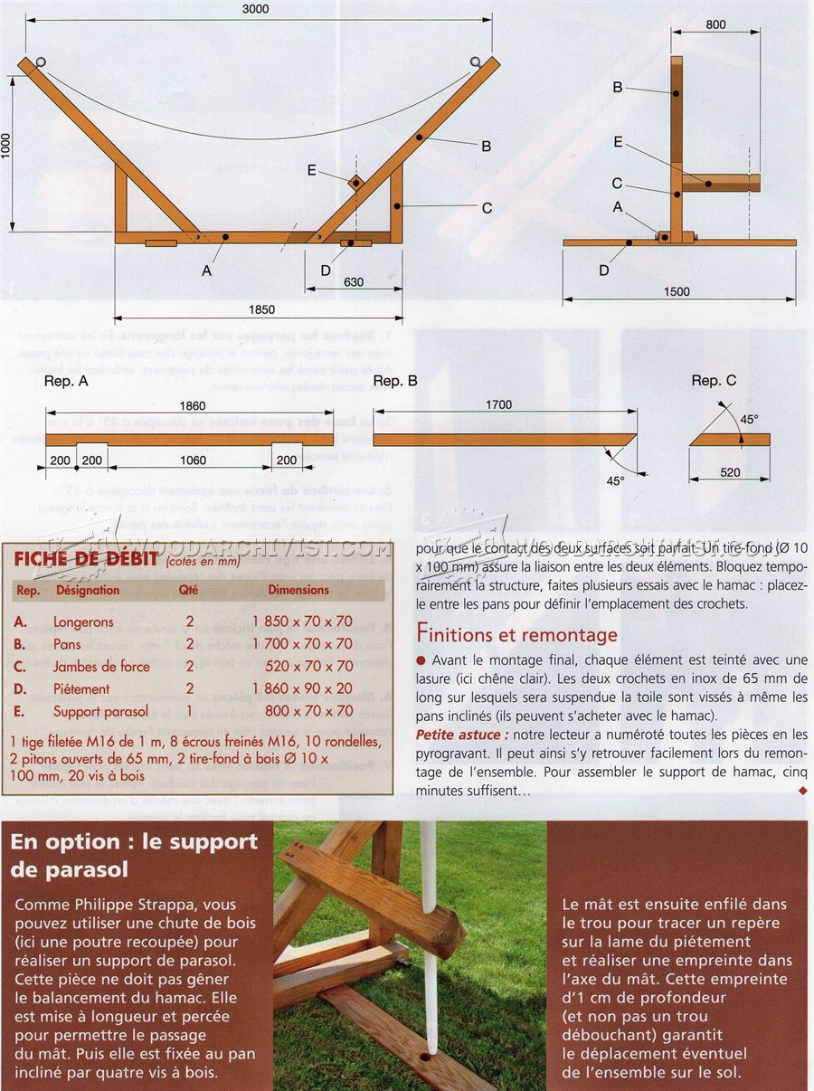 Hammock Stand Plans WoodArchivist