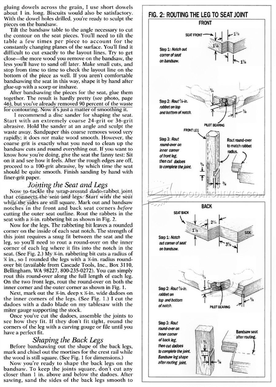 Oak Armchair Plans