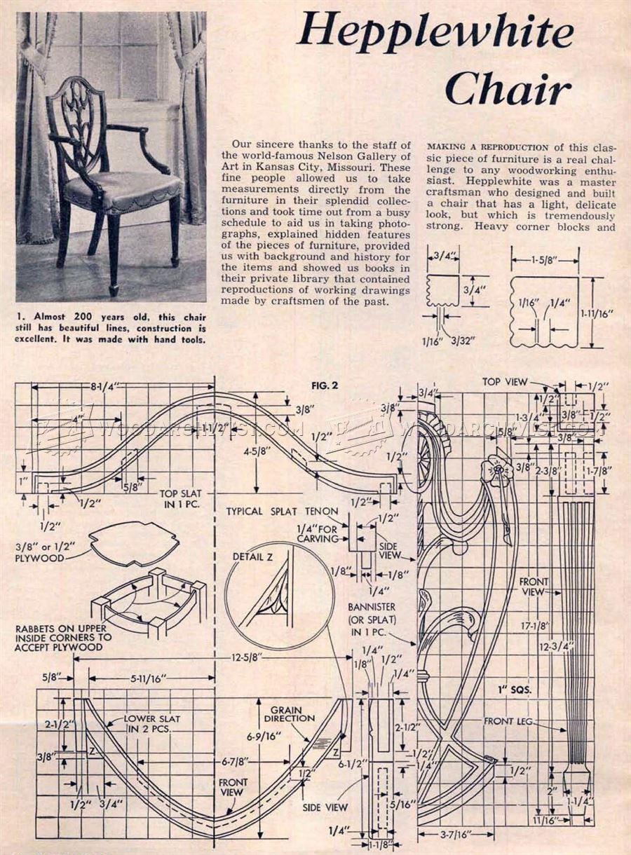 Hepplewhite Chair Plans