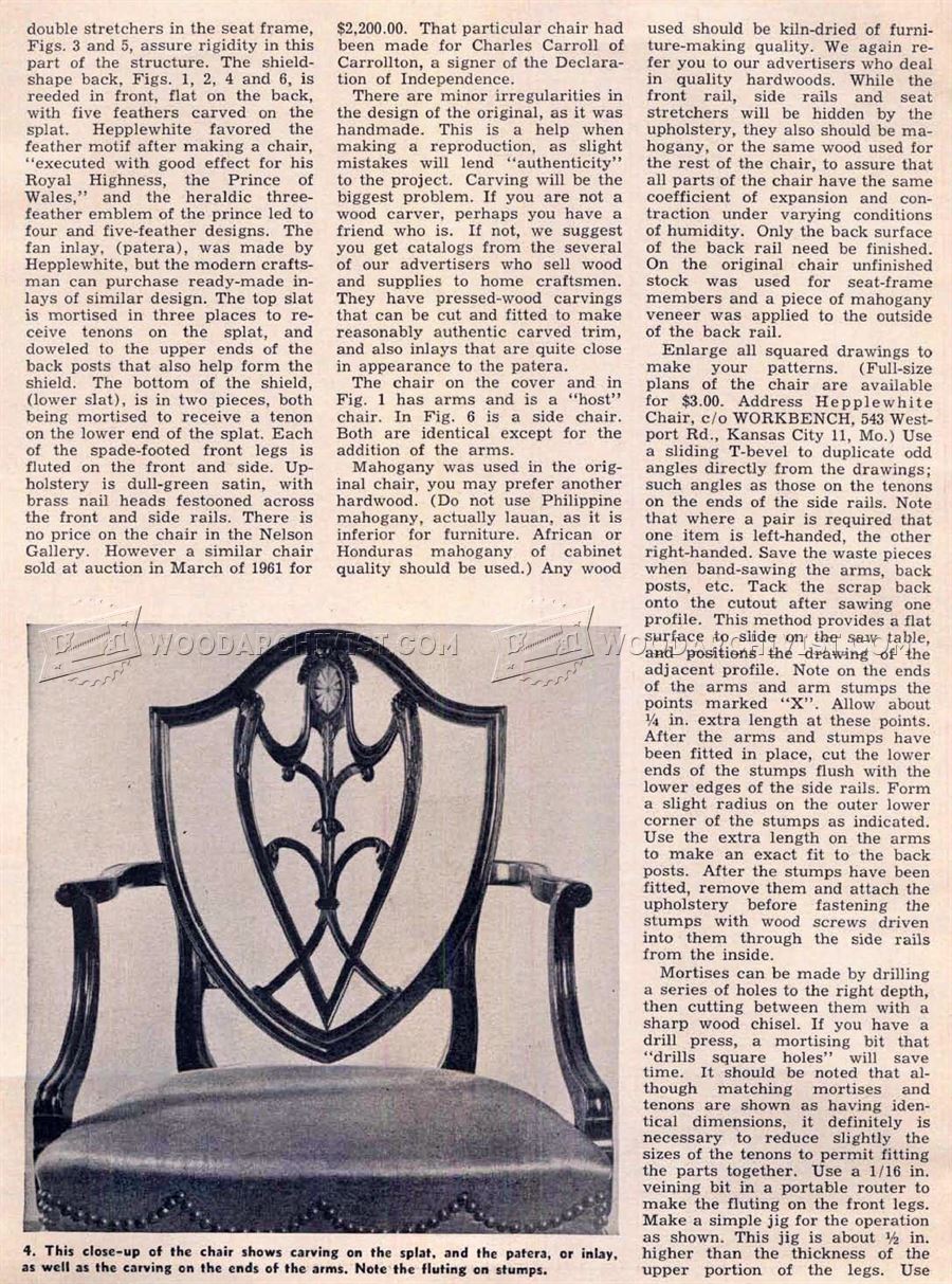 Hepplewhite Chair Plans