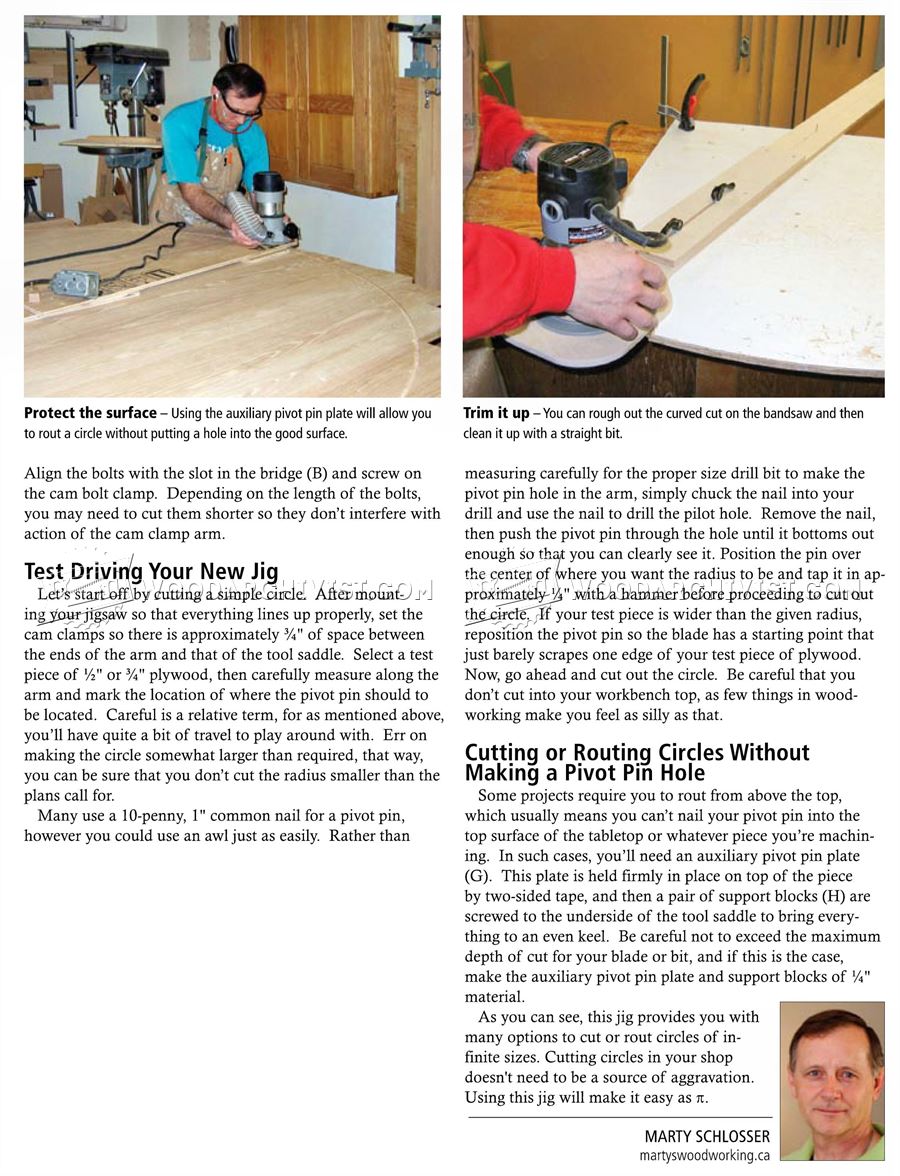 Jig Saw Circle Cutting Jig