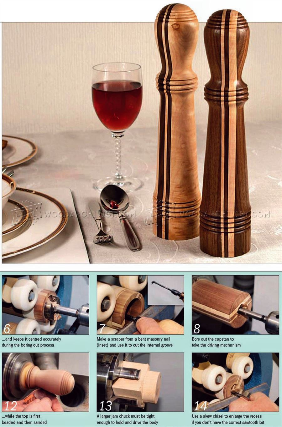 Salt and Pepper Mills - Woodturning Project