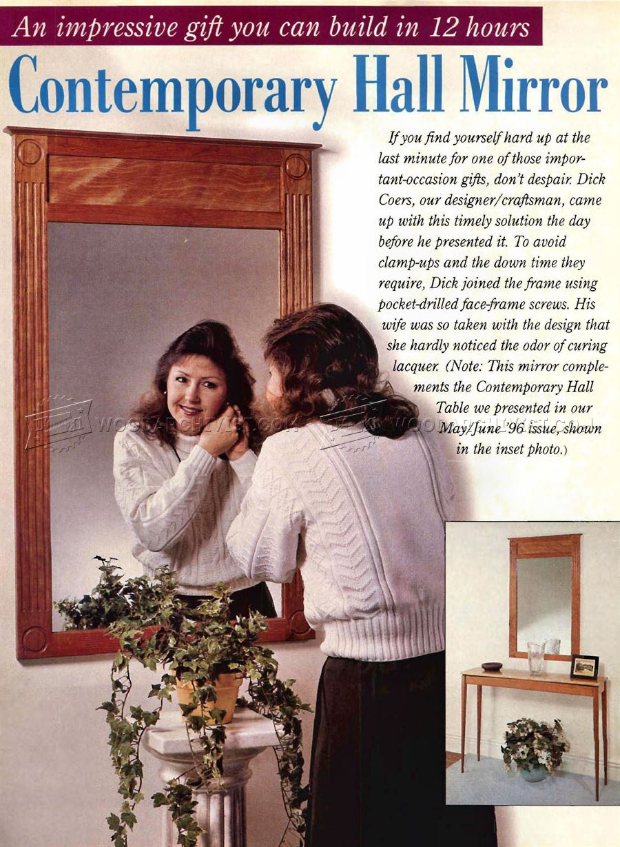 Hall Mirror Plans