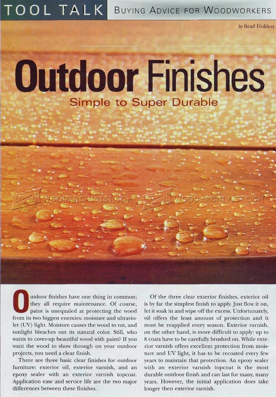 Outdoor Finishes