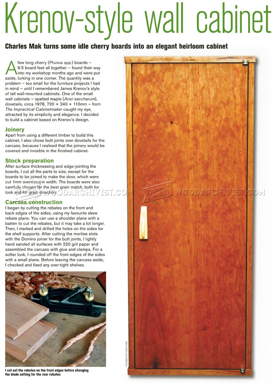 Heirloom Wall Cabinet Plans