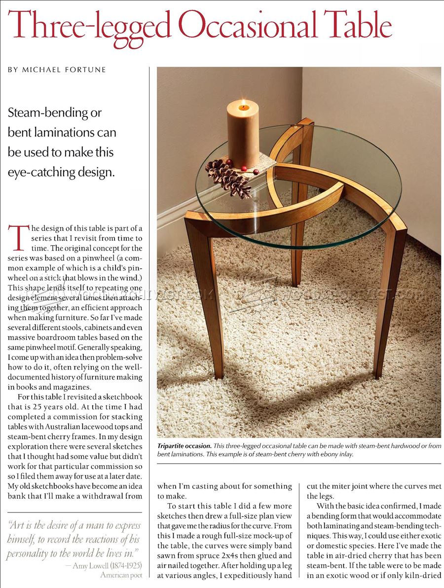 Occasional Table Plans