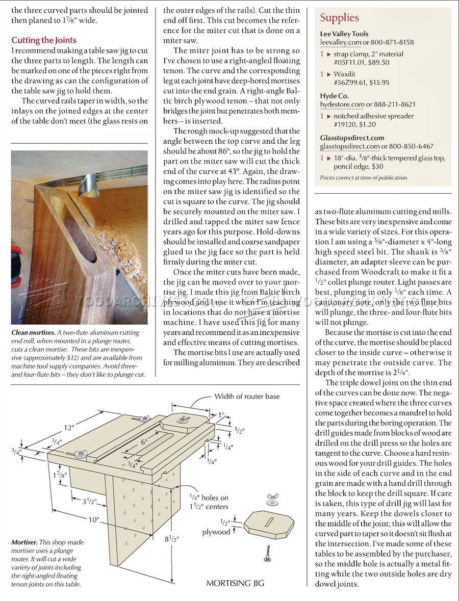 Occasional Table Plans