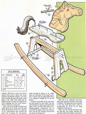 Wooden Rocking Horse Plans • WoodArchivist