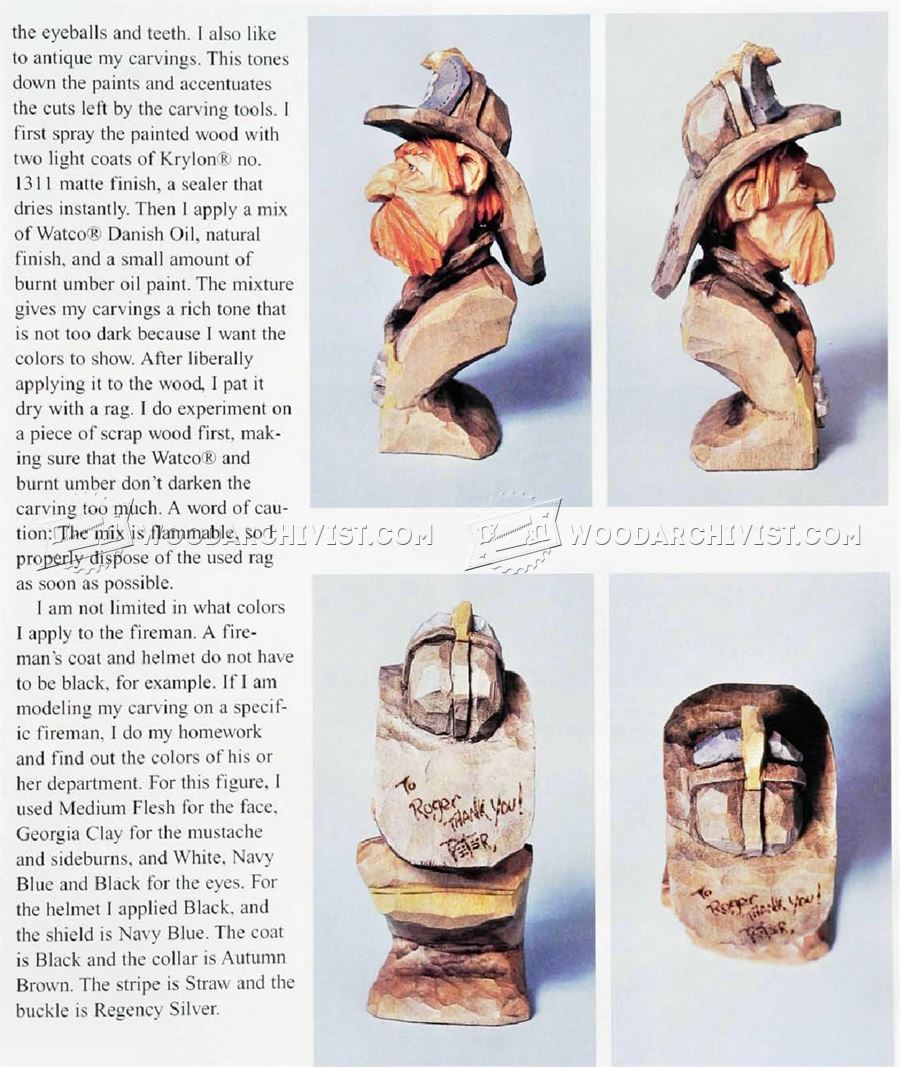 Fireman Bust - Carving Caricature