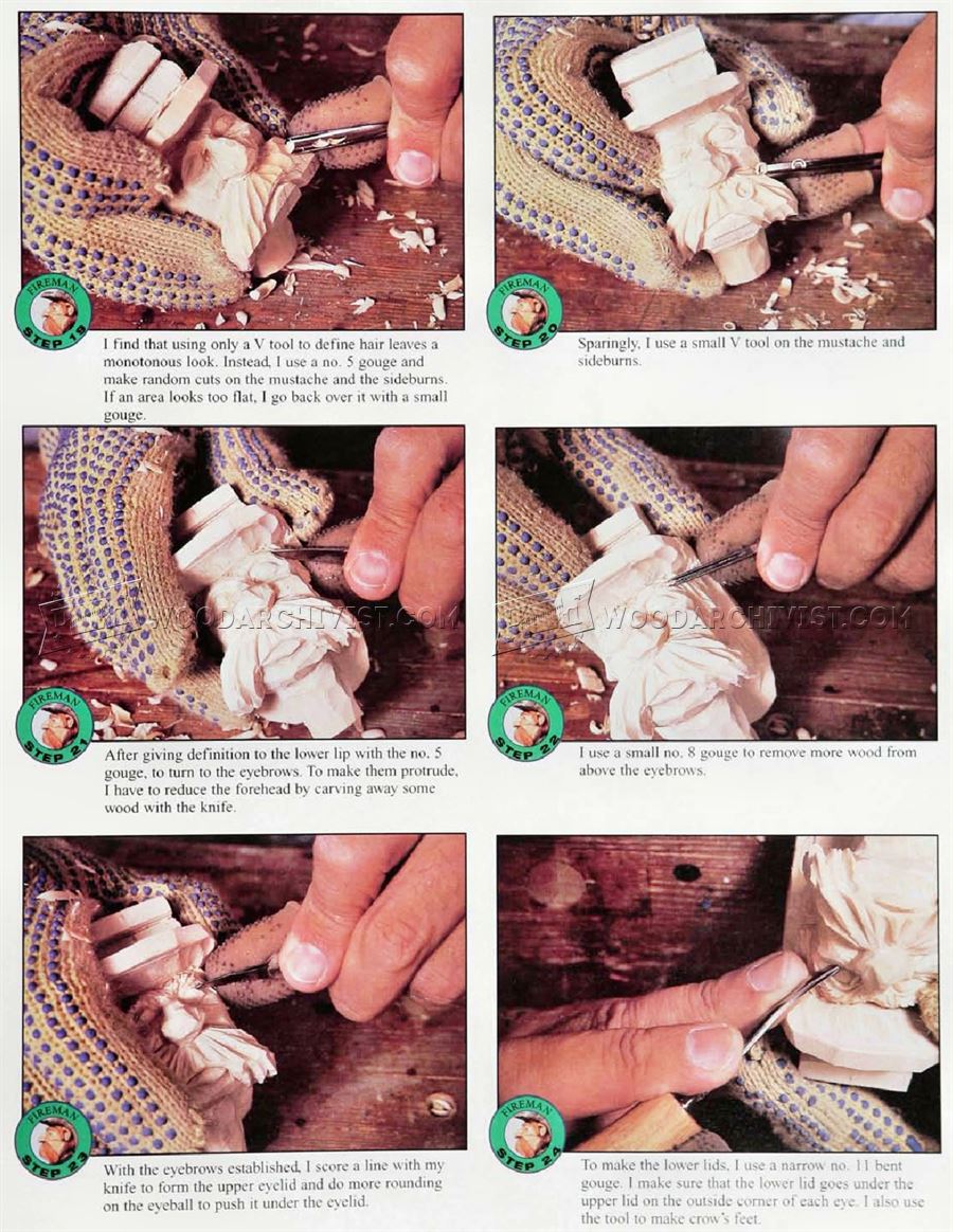 Fireman Bust - Carving Caricature