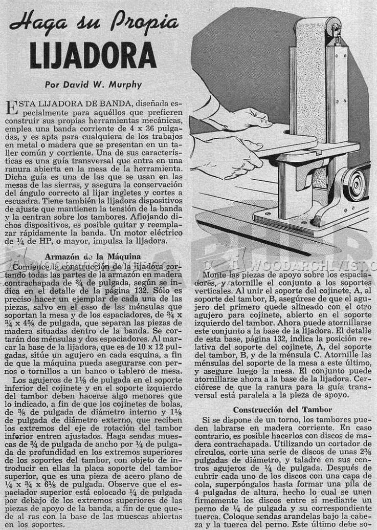 Belt Sander Plans