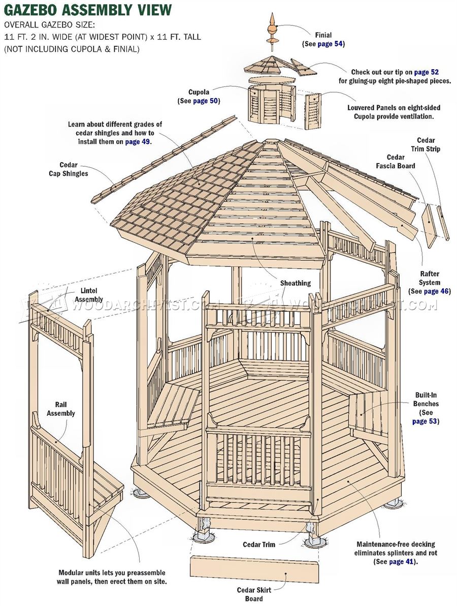 Garden Gazebo Plans • WoodArchivist