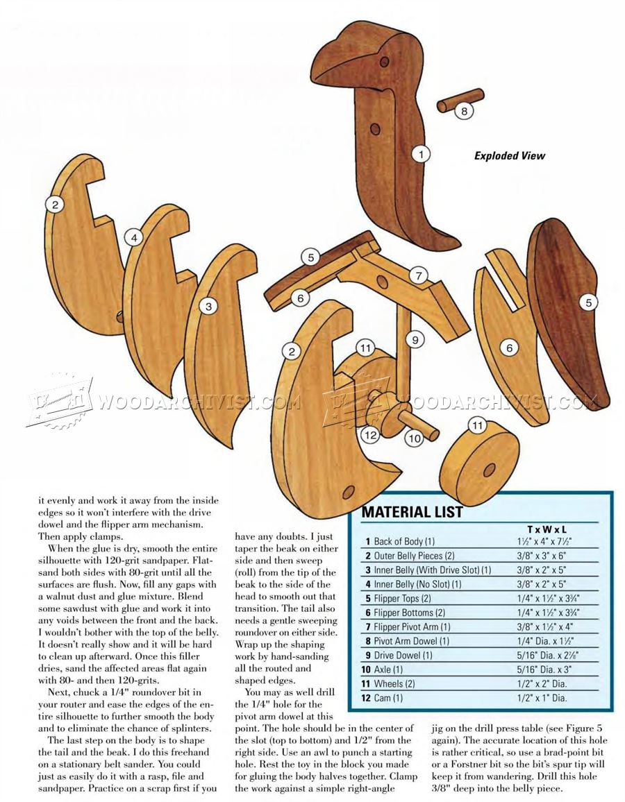 Pinguin - Wooden Toy Plans