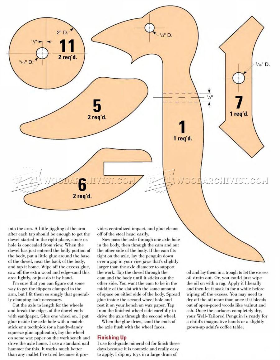 Pinguin - Wooden Toy Plans