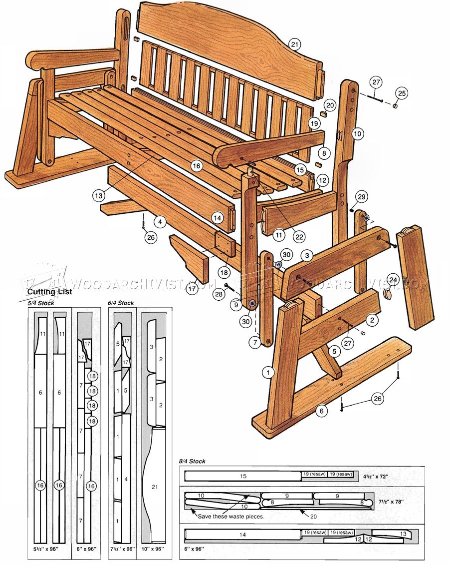 Porch Glider Plans • WoodArchivist