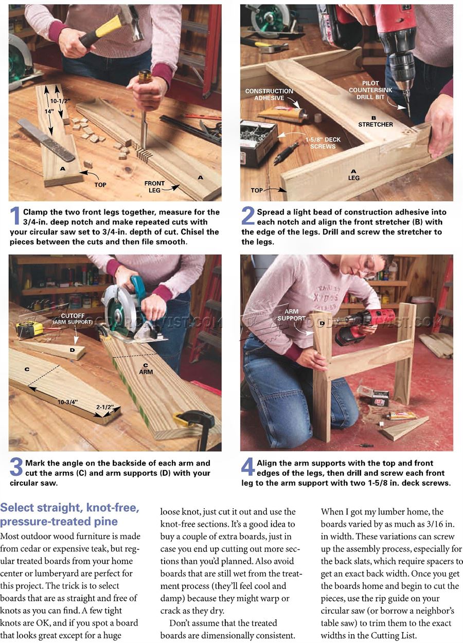 Adirondack Love Seat Plans