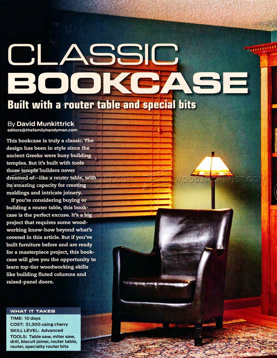 Classic Bookcase Plans