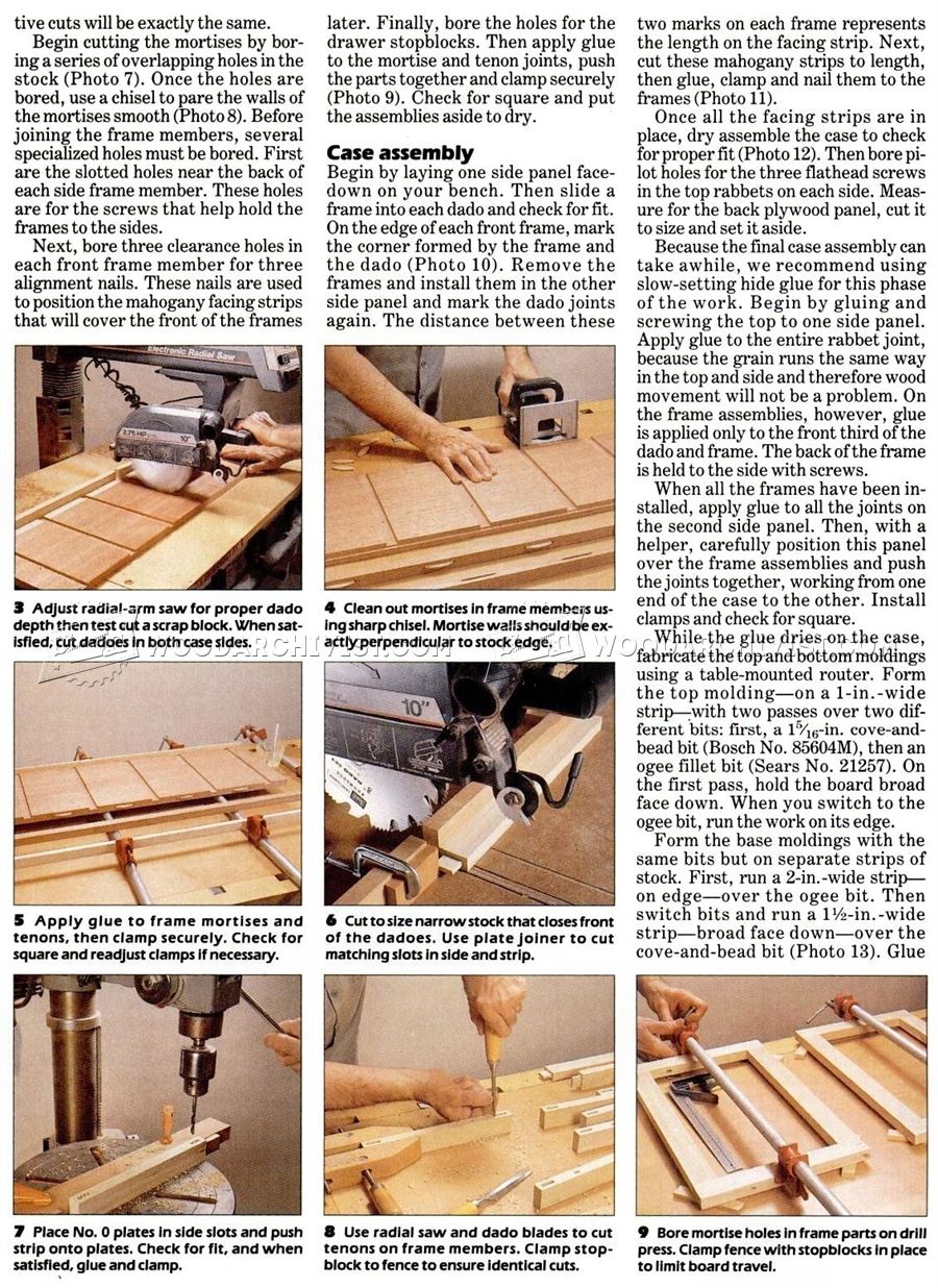 Tall Chest of Drawers Plans