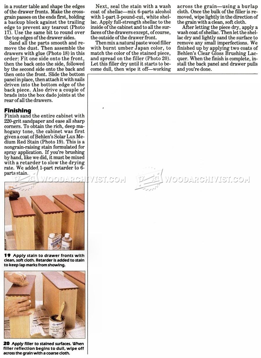 Tall Chest of Drawers Plans