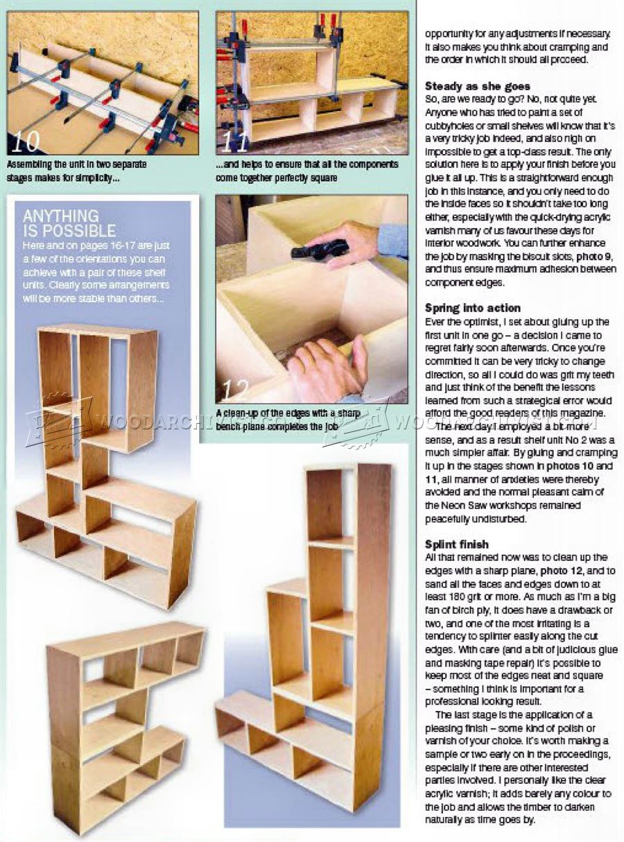Bookshelves Plans