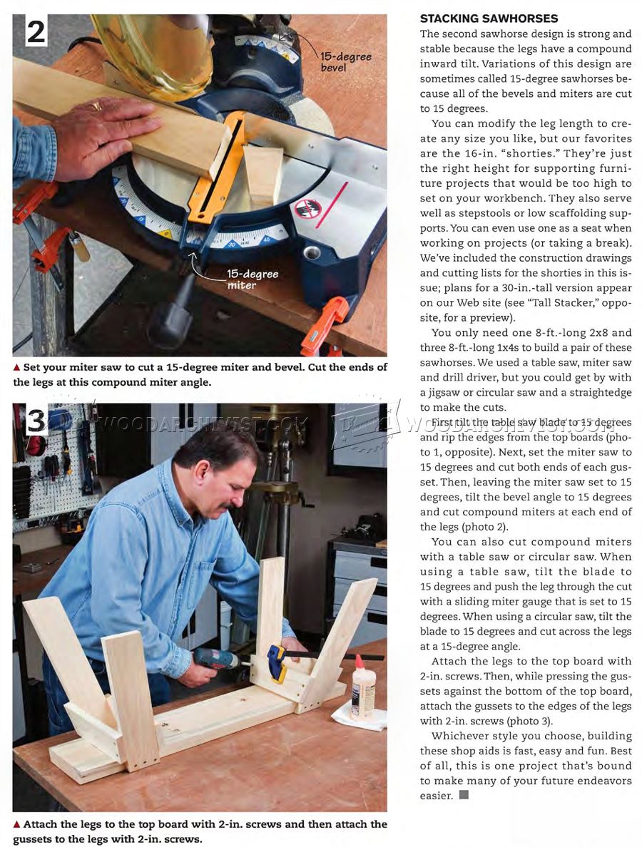 Folding Sawhorse Plans