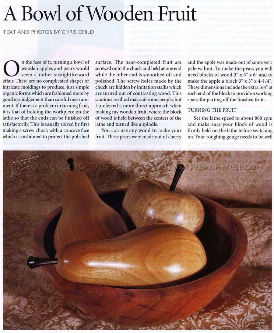 Woodturning Fruit