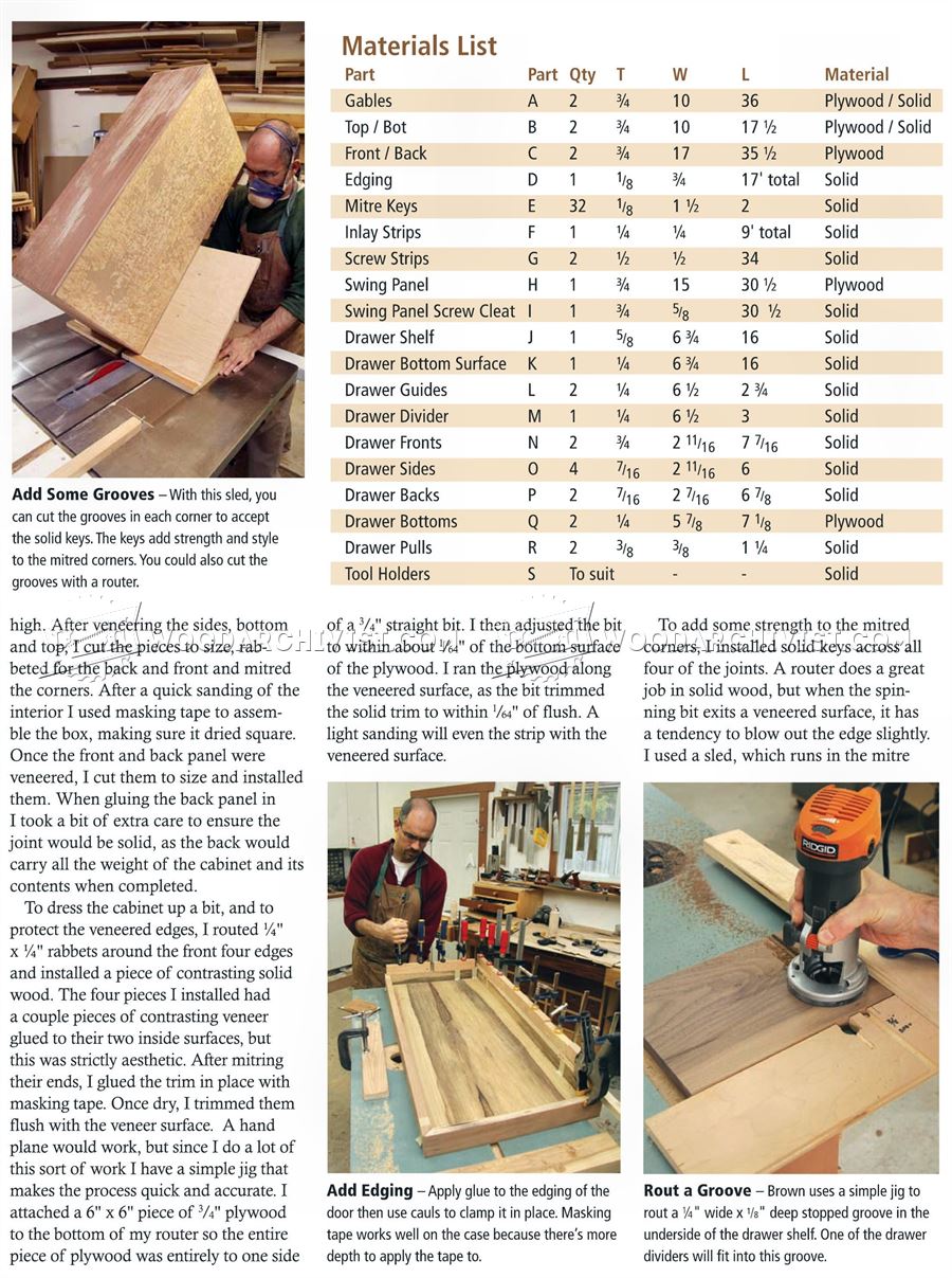 Wall Tool Cabinet Plans