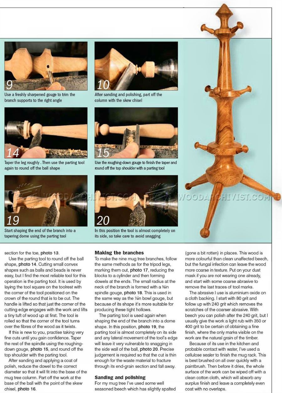Mug Tree - Woodturning Projects