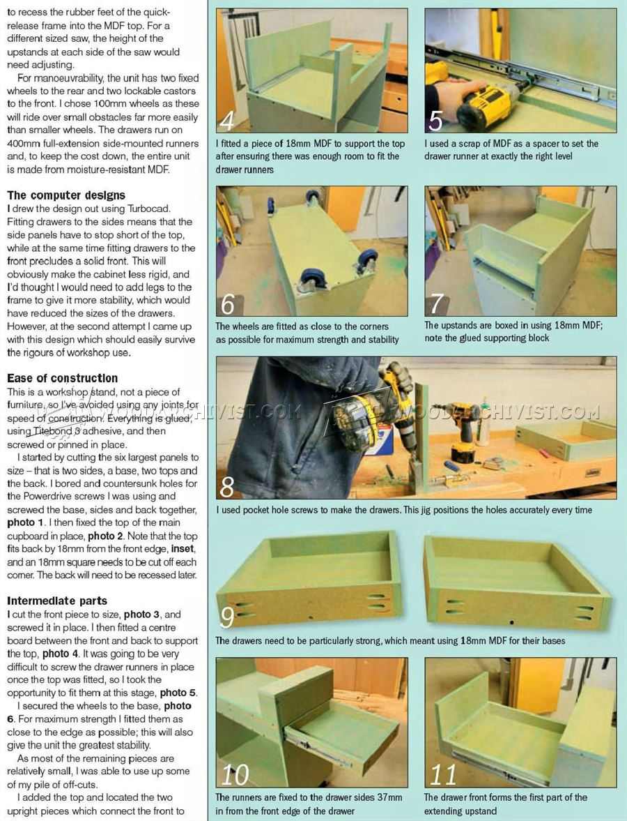 Mobile Miter Saw Stand Plans