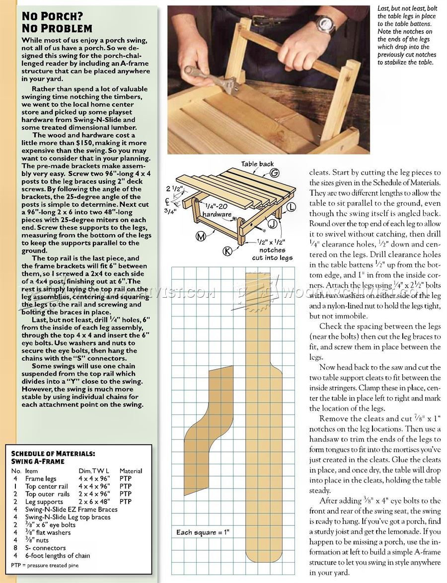 Garden Swing Plans