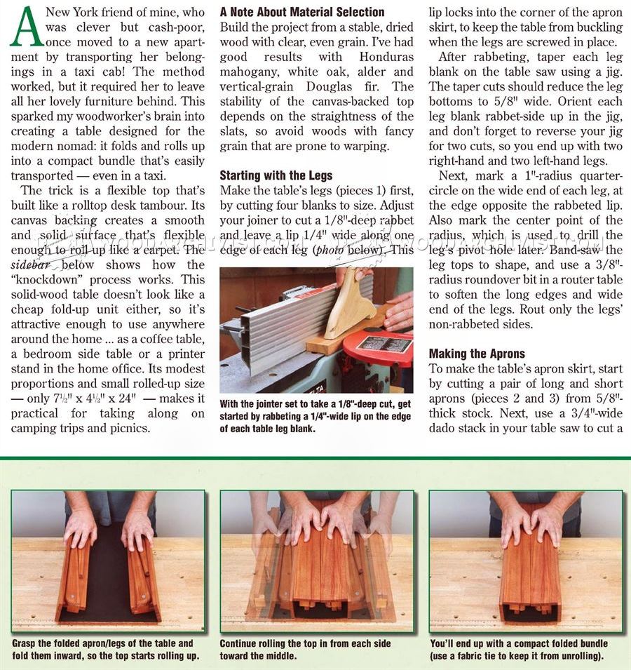 Folding Table Plans