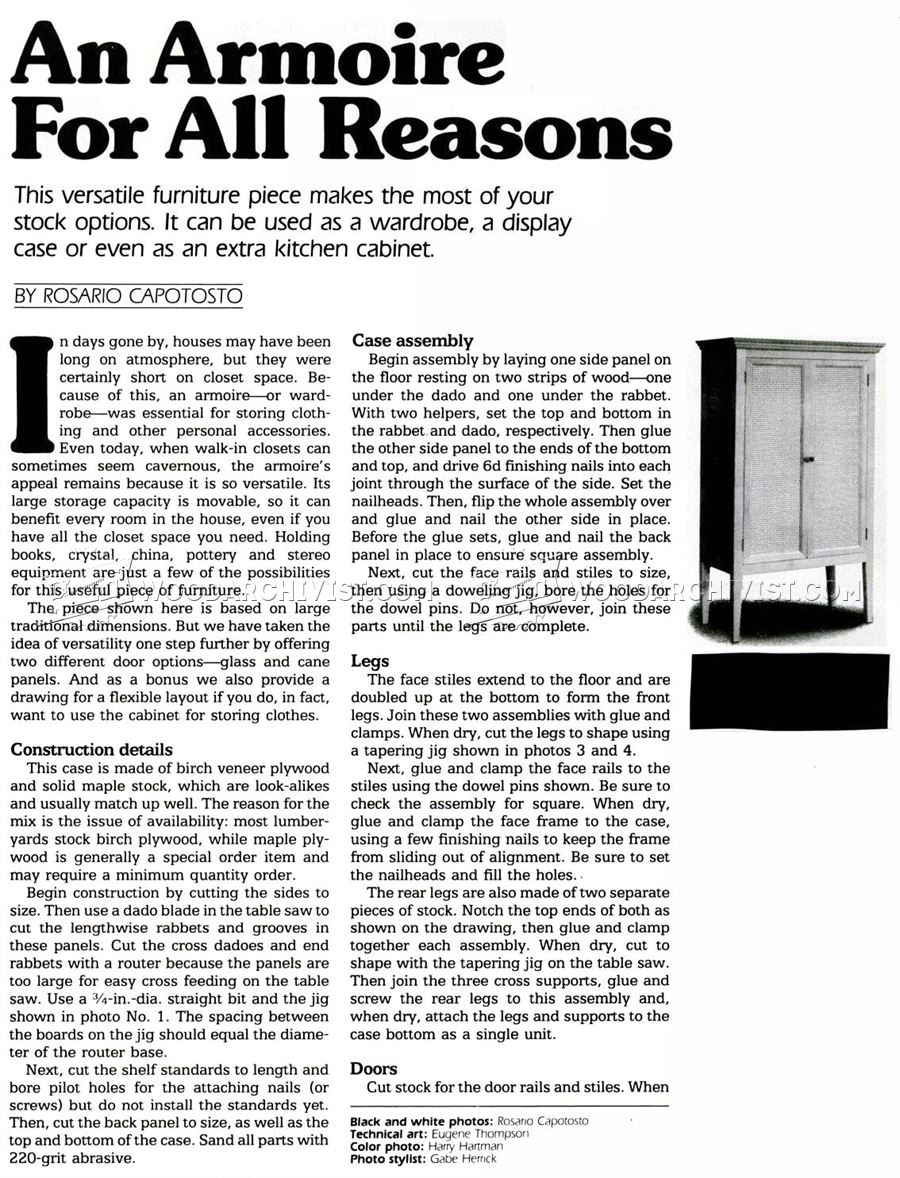 Armoire Plans