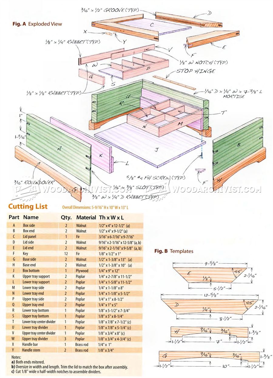 Mitered Jewelry Box Plans
