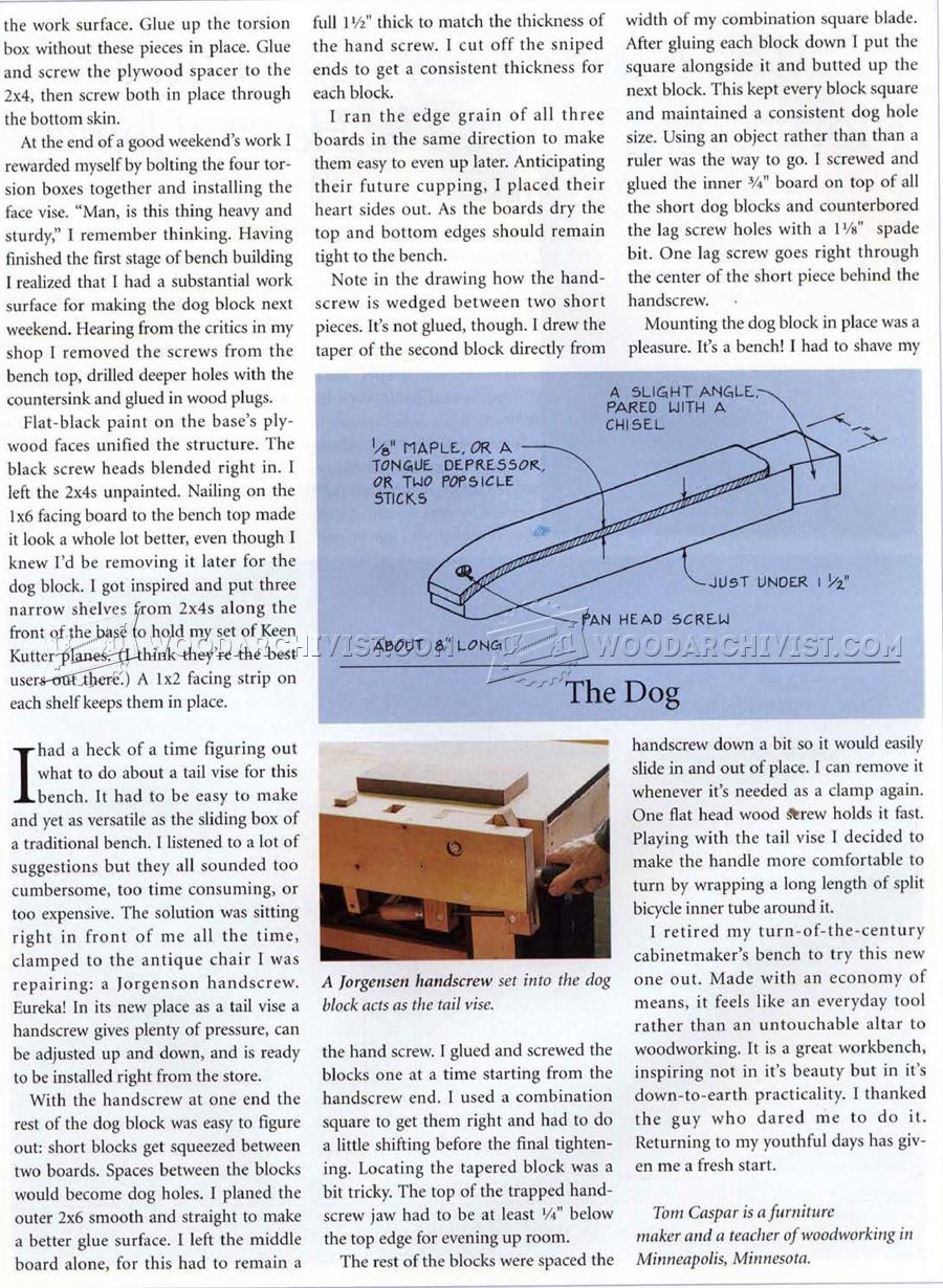 Torsion Box Workbench Plans