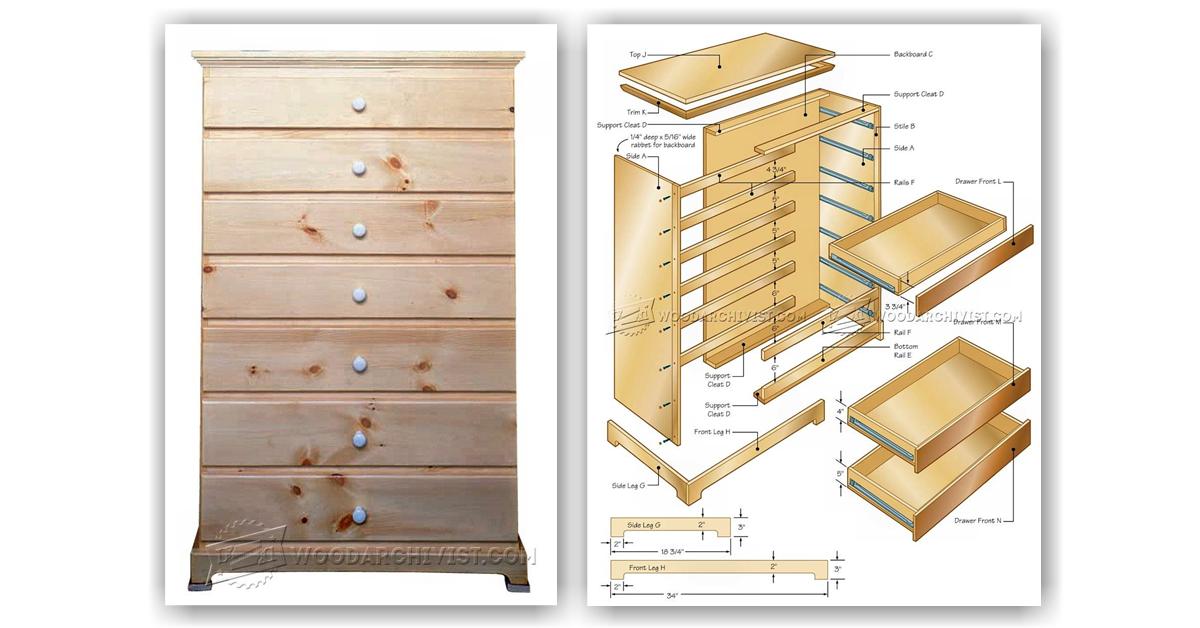 Tall Chest of Drawers Plans • WoodArchivist