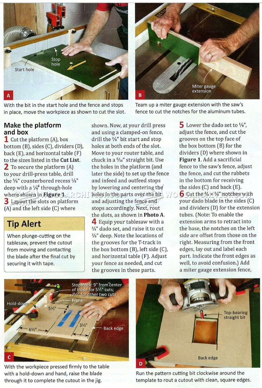 Extendable Drill Press Table Plans