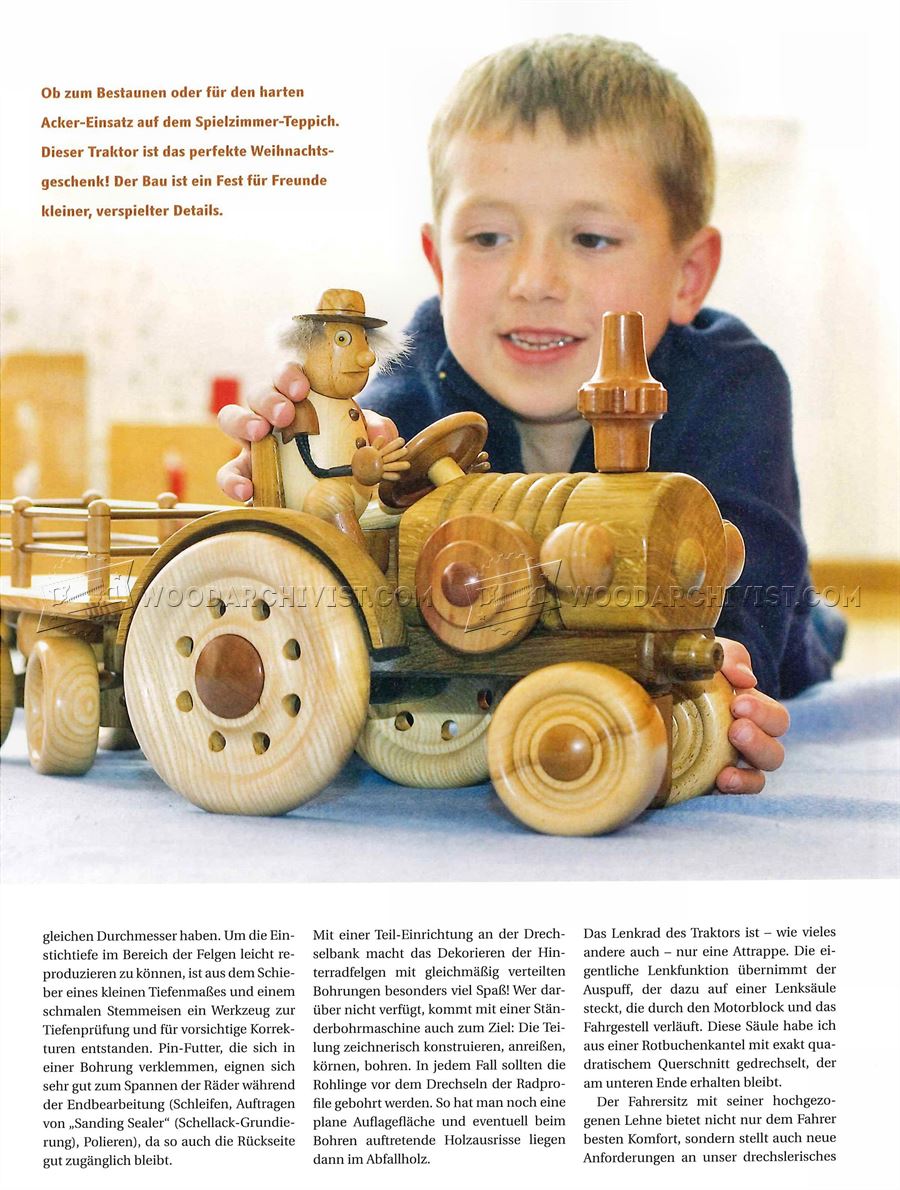 Wooden Toy Tractor Plans