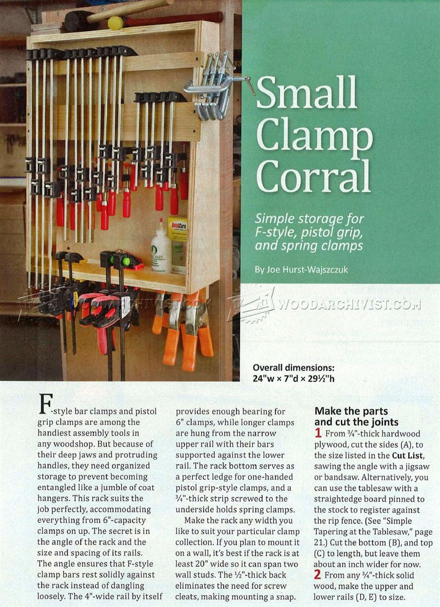 Small Clamp Storage Rack