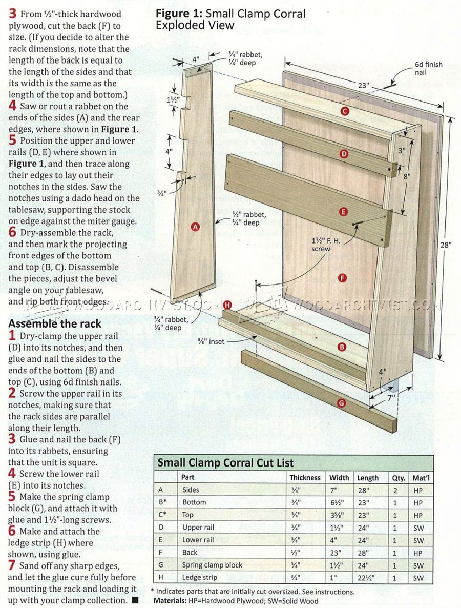 Small Clamp Storage Rack