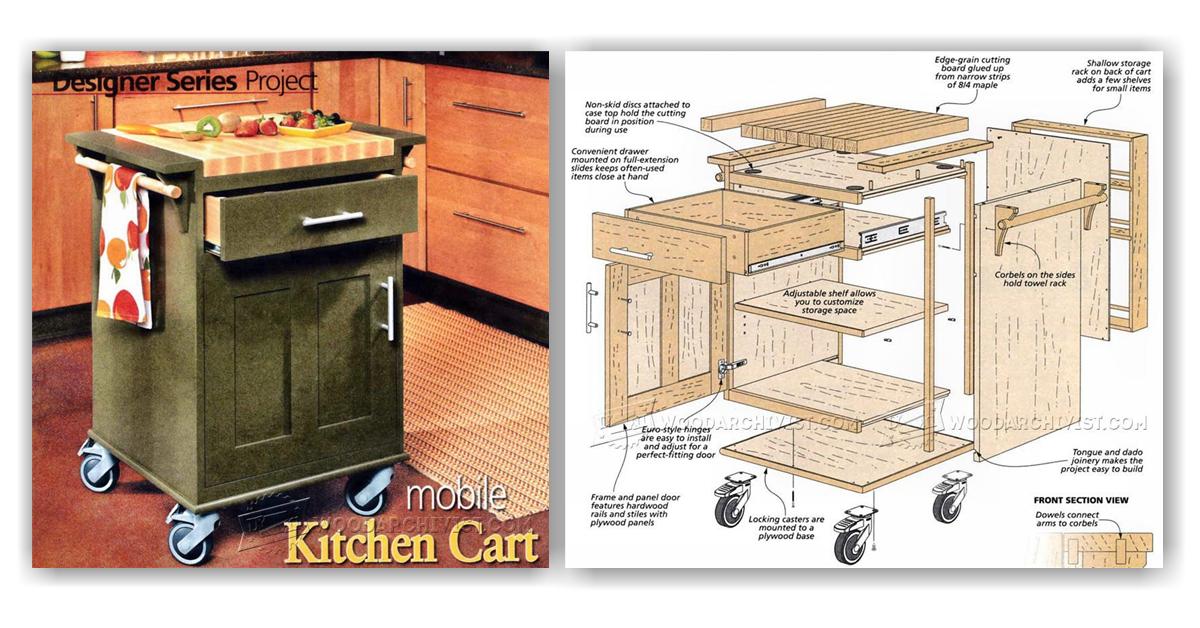 kitchen cart design plans