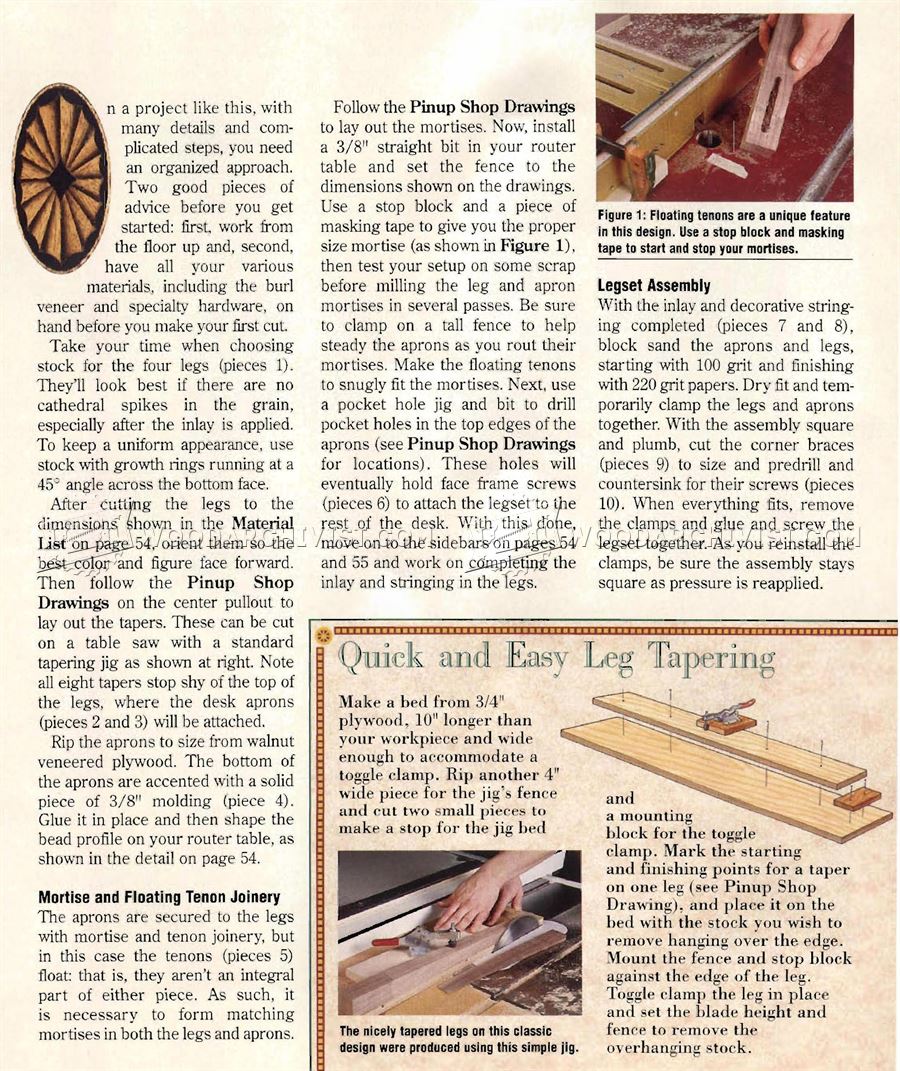 Federal Secretary Desk Plans