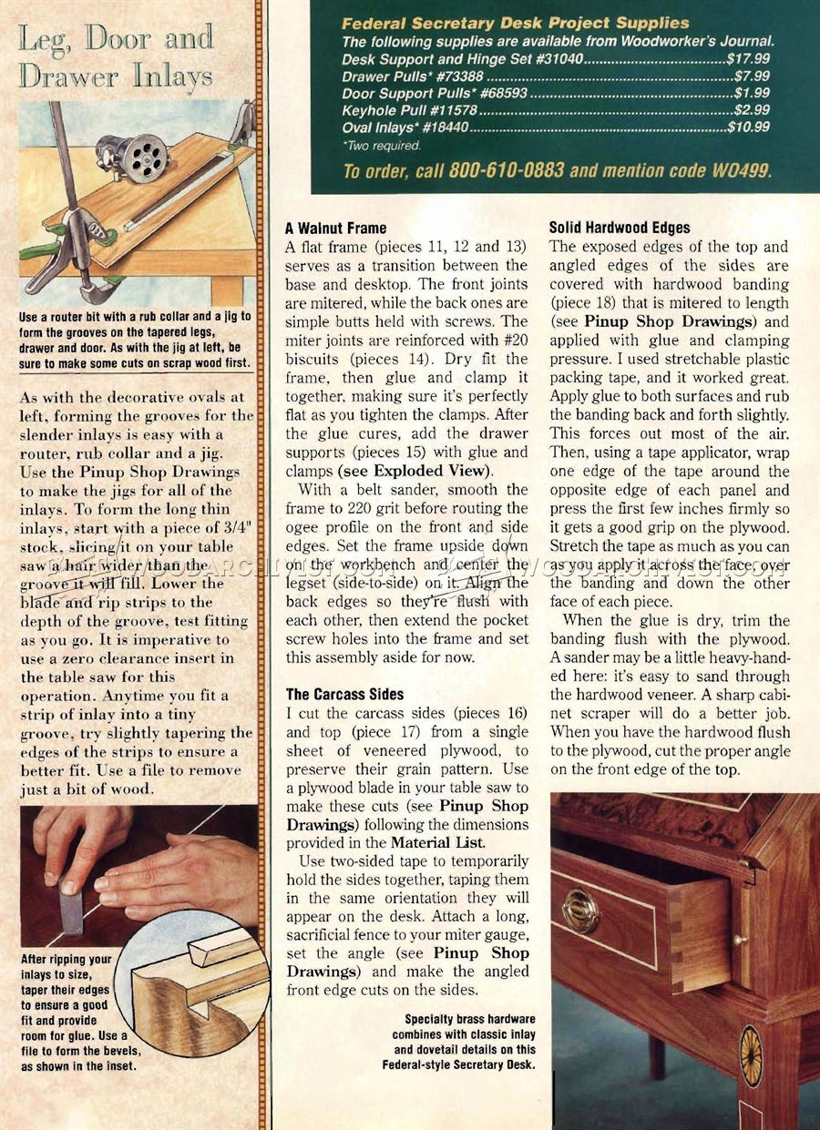 Federal Secretary Desk Plans