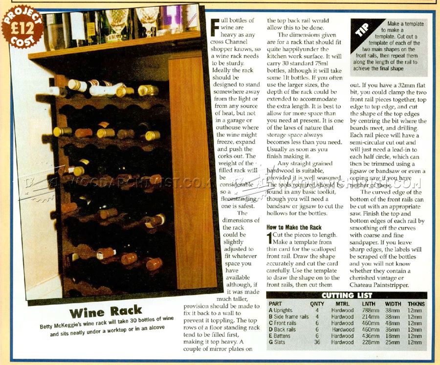 Wine Rack Plans
