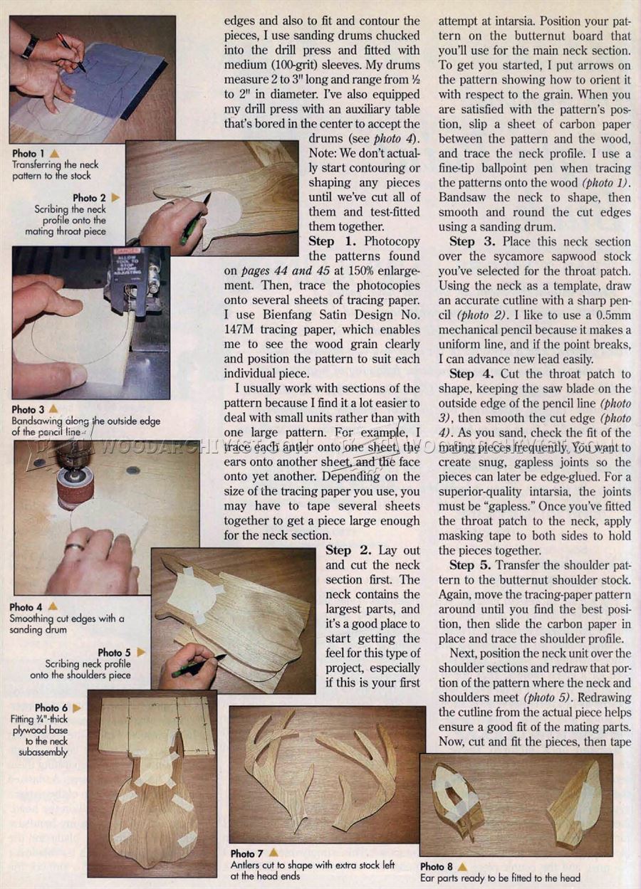 Eight-Point Buck - Intarsia Patterns